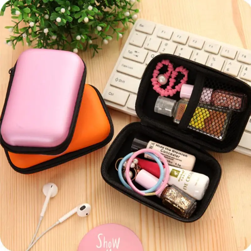 

Mini Phone Cable Data Line Storage Charger Package Earphone Headset Storages Jewelry Hair Box Make Up Bag Household Storage