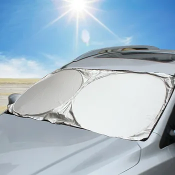 

Car Sunshade Windshield Visor Cover 150X70cm Front Rear Window UV Protection Shield Film Reflective Folding portableCar Styling