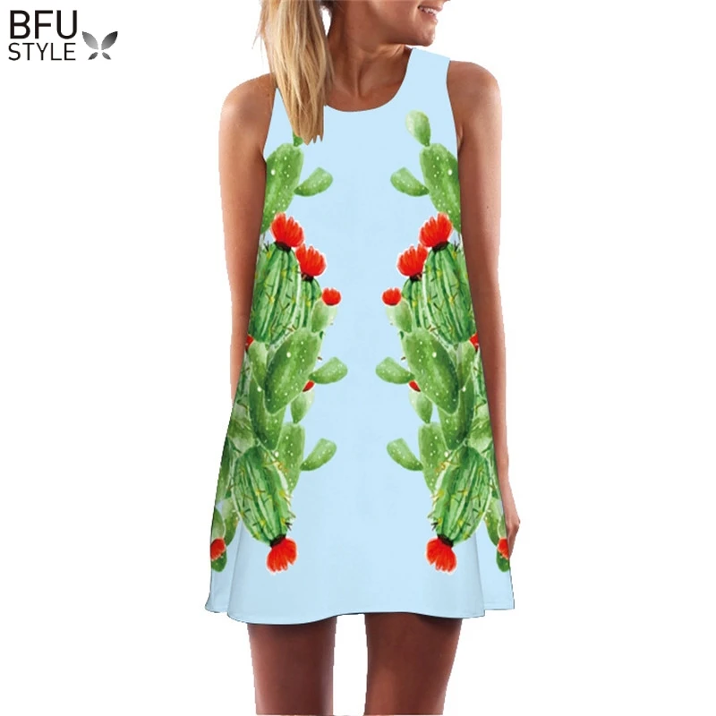 

Sleeveless Beach Boho Dress Flamingo Floral Print Clothes Women 2019 Summer Short Shift Dresses Casual Vestido Black Pink Korean