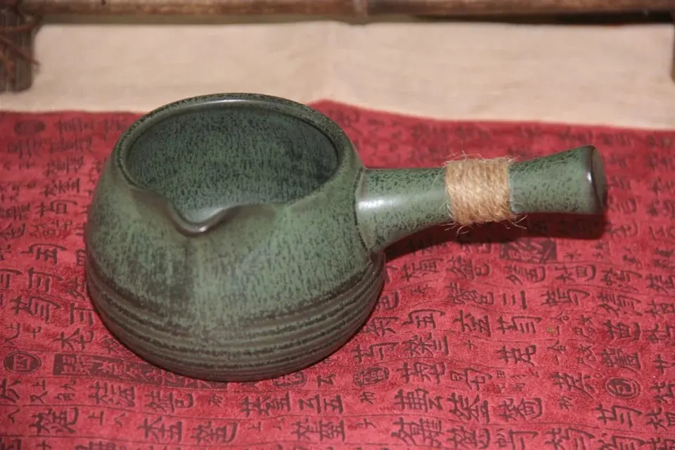 Cha hai грубая керамика сторона в сторону ярмарка чашка Ретро керамика суб-Чай пуэр чай море измененная обжиганием в печи чайный сервиз падающие Зеленые модели