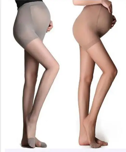 Одежда для беременных; летние колготки с полной защитой; тонкие однотонные брюки больших размеров для беременных женщин; брюки для беременных; женские колготки - Цвет: Coffee andFlesh 2pcs