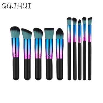 

10PCS Cosmetic Makeup Brush Brushes Set Foundation Powder Eyeshadow for Popualr GUJHUI Brand JAN11