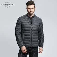 ANDREW MARC MNY 2016 Men 90% Grey Duck Down Ultralight Coat Warm-keeping Slim Man Autumn Fall Parkas Coats TM6AD214