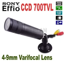 700TVL 1/3″ Sony Effio-E CCD 4140+810811 Mini Bullet Camera CCTV Security Camera with 4-9mm Waterproof Varifocal Lens COLOR