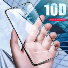 2Pcs 10D Tempered Glass on the For iPhone X XR XS MAX 7 8 6 Plus Screen Protector Full Cover Protective Glass Film For iPhone 6