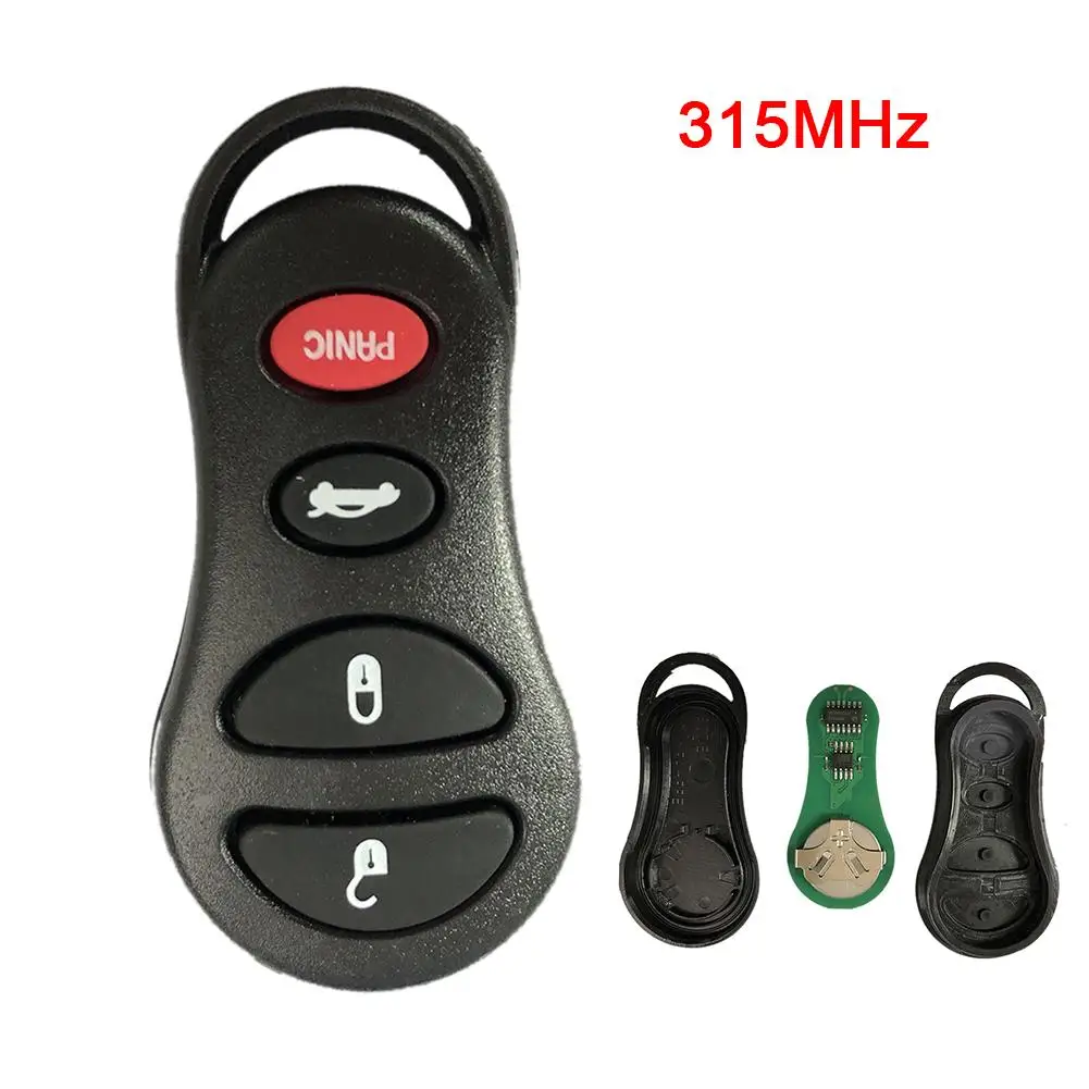 3 Button 315MHz Entry Remote Car Key Fob for Jeep for Dodge Chrysler 04686481 GQ43VT17T