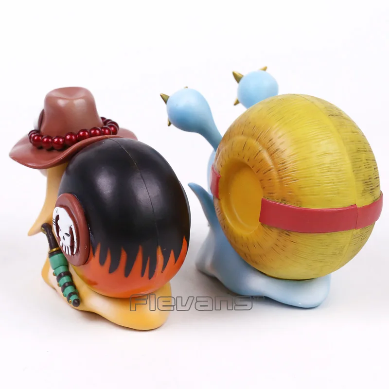 Аниме One Piece Monkey D Luffy and Ace Den Mushi Telephone ПВХ Фигурки игрушки 2 шт./компл.|Игровые