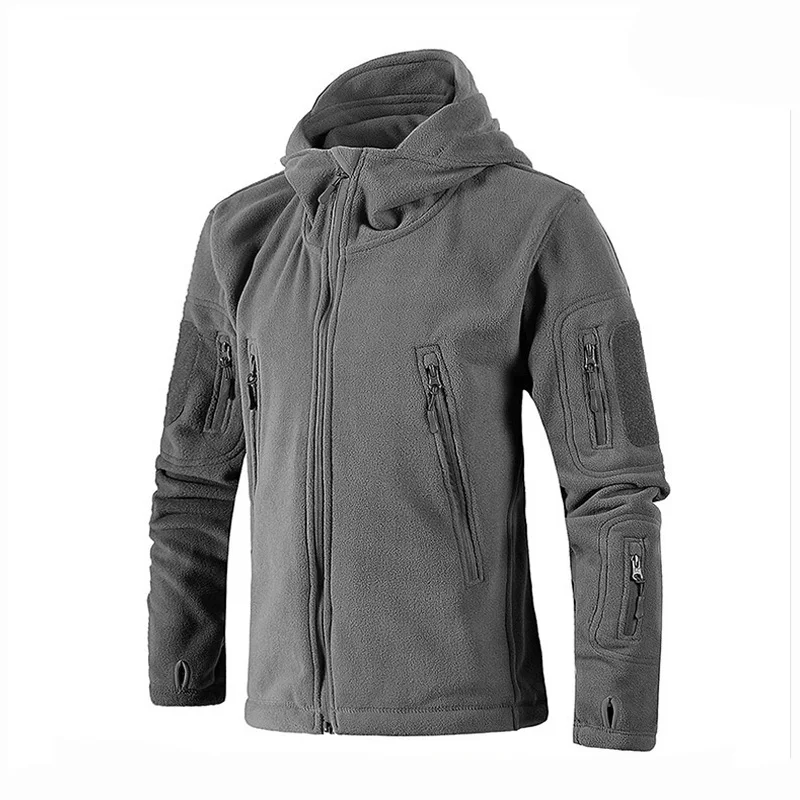 Мужская тактическая флисовая куртка с мягким корпусом теплая в стиле милитари