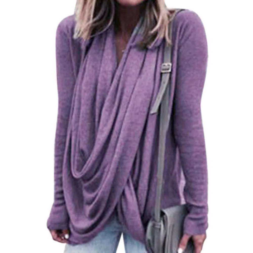 

Women New Blouse Solid Warm Full Sleeve Casual Females Autumn Spring Shirts 2018 Plus Size Pullovers Soft Blusa Tops New