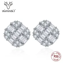 Viennois, модные серьги из серебра 925, белые квадратные серьги для женщин, ювелирные изделия