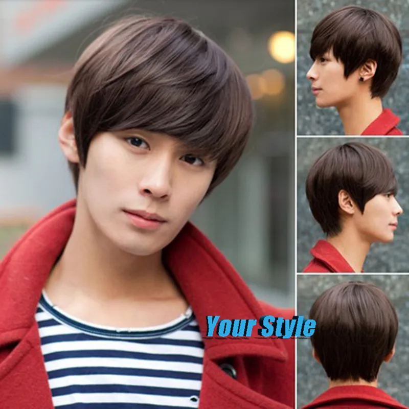 Synthetic Short Boy Pixie Cut Wigs Hairstyles Koreans Asian Male