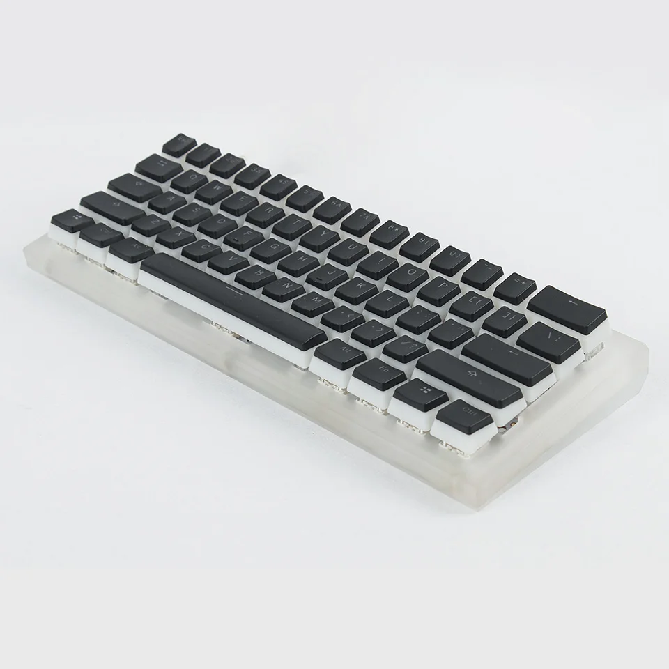 YMDK CNC Акриловые Алмазные RGB полностью программируемые переключатели Gateron PBT Double Shot Keyset 61 60% мини механическая клавиатура