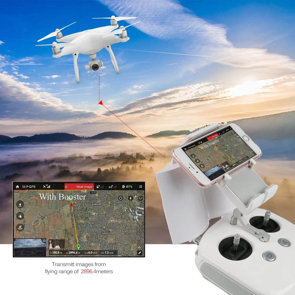 Усилитель диапазона антенны контроллер сигнала расширитель для DJI Phantom 3 Advanced/3 Professional/3 SE/Phantom 4/4 Pro/Inspire 1