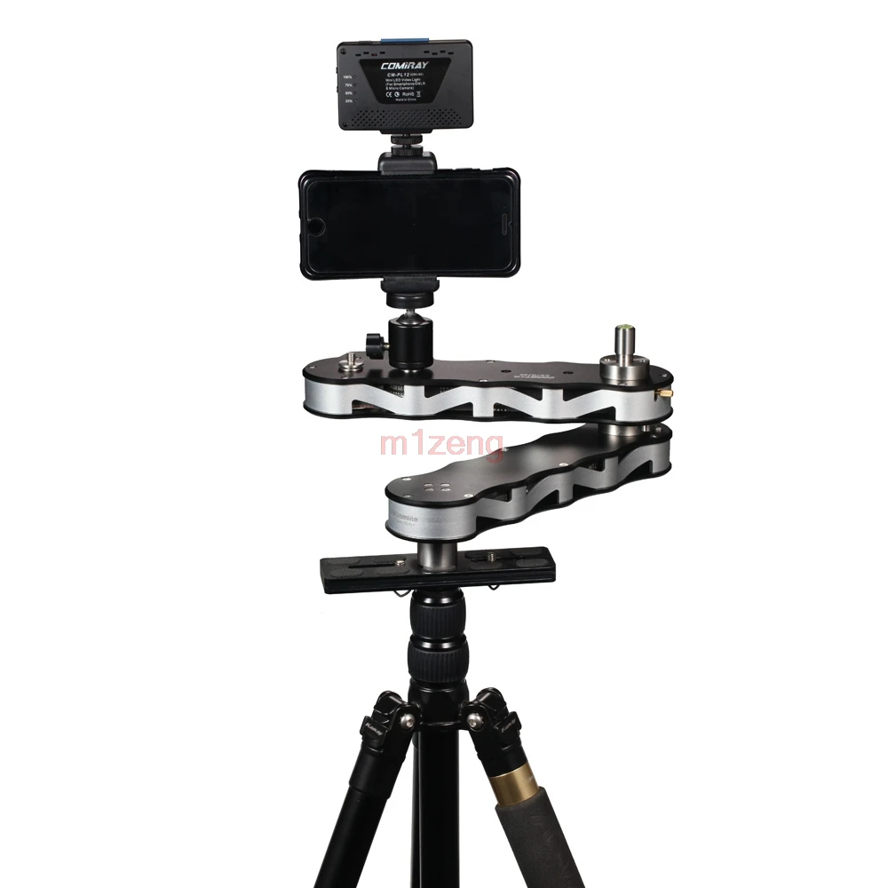 

4 time Distance Retractable Track Slider support Panning Linear Motion ball head for GoPro Smartphone DSLR Video camera