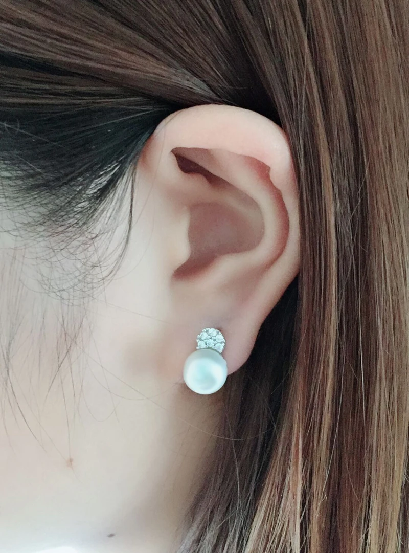 Серьги из серебра 925 пробы с жемчугом реальные черные женские серьги