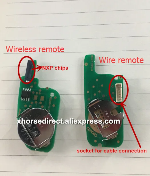 wire remote key and wireless remote key