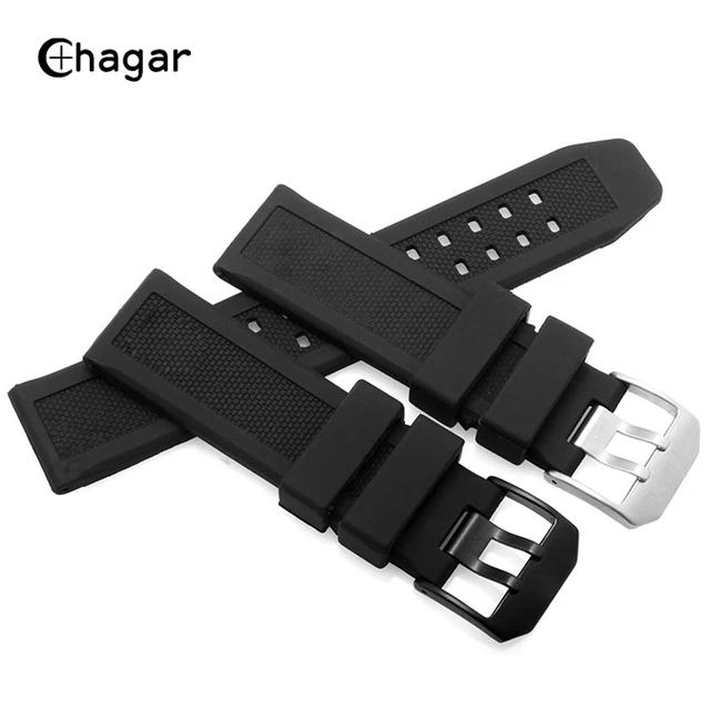 US $3.72 Soft Silicone Rubber Watch Strap 22mm 23mm Military Diving Sports Watch Band Bracelet For Luminox S