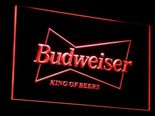 

a009 Budweiser King Beer Bar Pub Club LED Neon Light Signs with On/Off Switch 20+ Colors 5 Sizes to choose