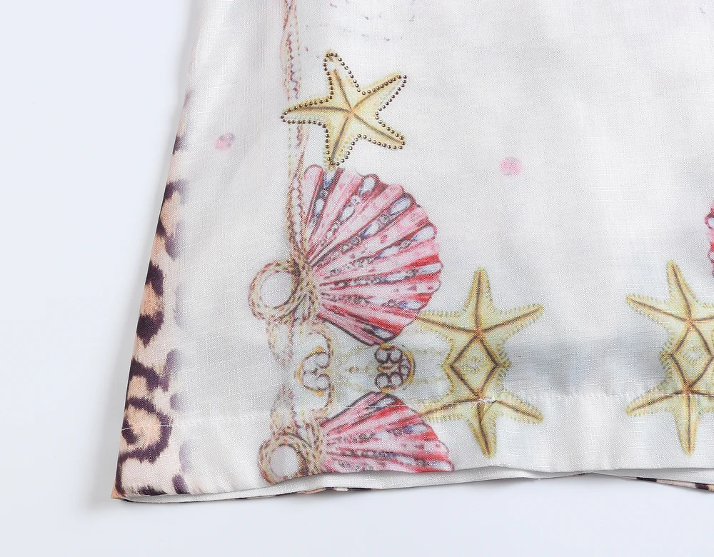 2019 New Kids Dresses For Girls Leopard Starfish A-line Cotton Top Fashion Toddler Summer Girl Clothing For Party 2-8 Year Child (8)