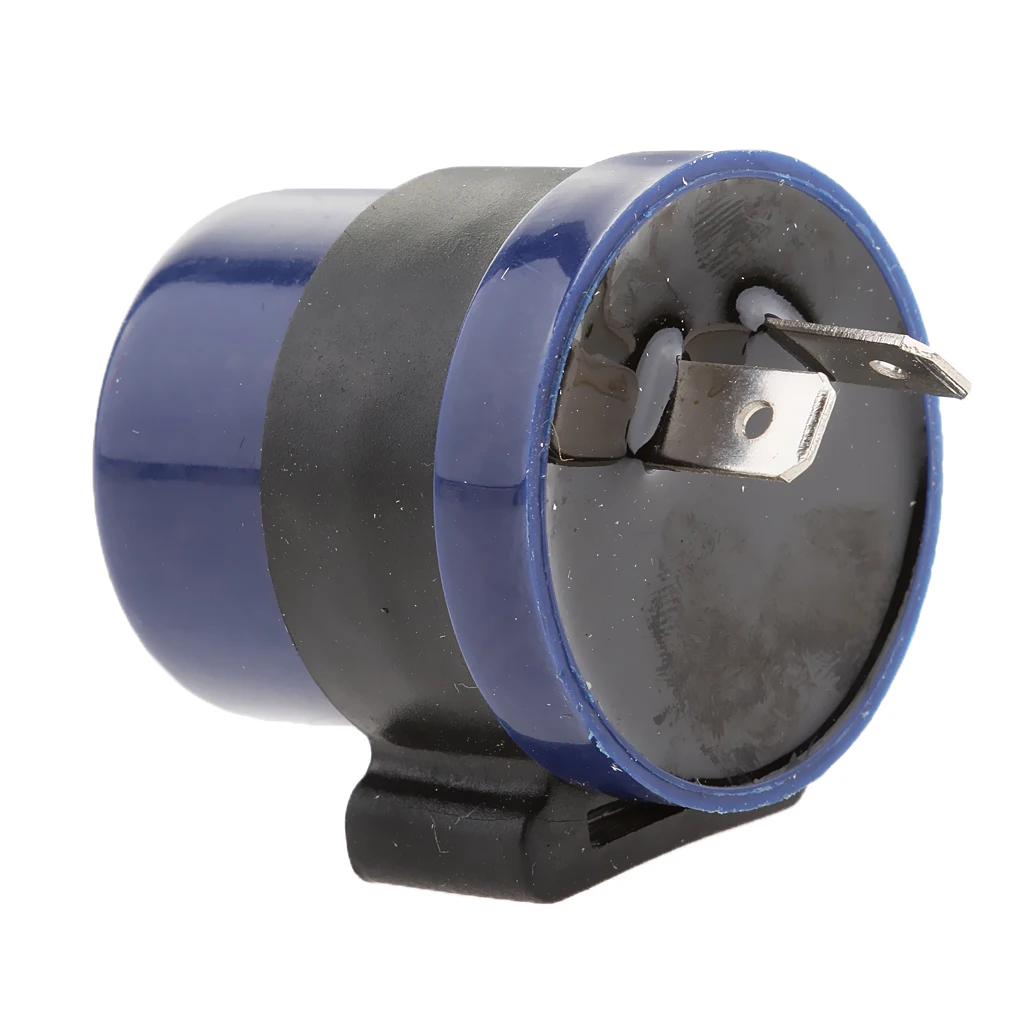 6-12V 2 Pin Motorcycle Beeper Turn Signal Indicator Relay Flasher Blue High quality Universal 2 pins Flasher Relay