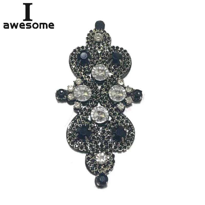 

Black Rhinestone Bridal Wedding Crystal Party Shoes Accessories For High Heels Shoes Boots DIY Manual Boots Shoe Decorations