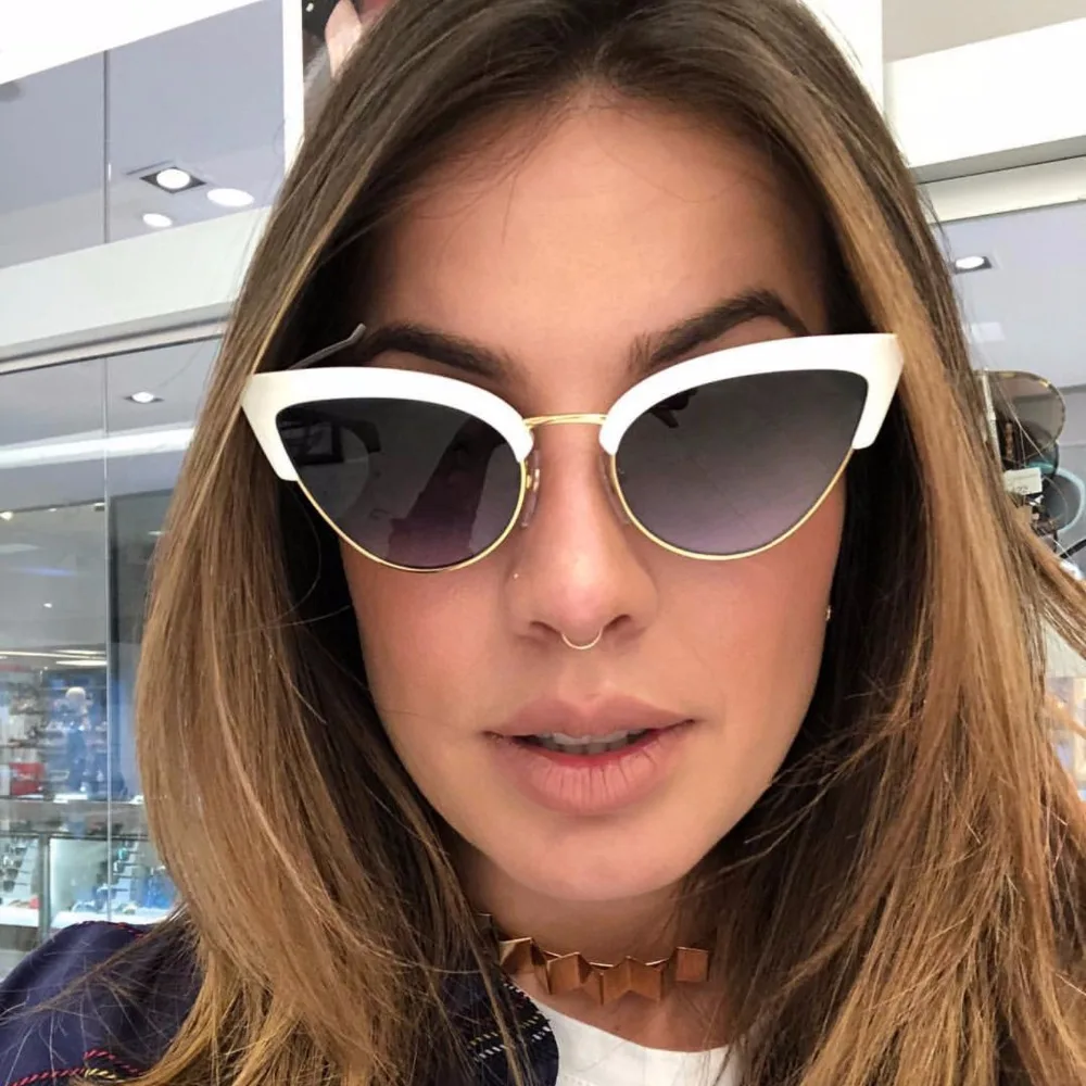 

MARC Retro Classic Sunglasses Leopard Shield Women Cat eye Shape Oculos De Sol Feminino Fashion Sunglaasses Women Brand Designer