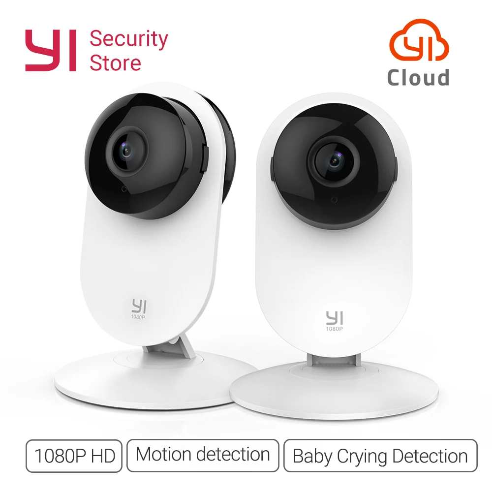 Домашняя камера YI 1080p Home Camera 2PCS Режим ночной съемки Обнаружение движения