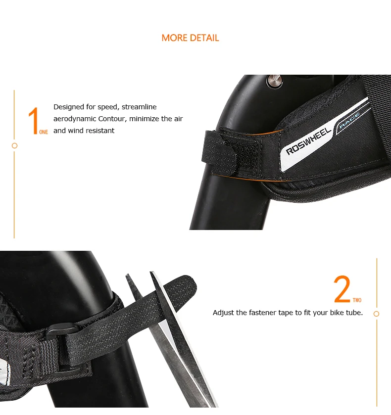Perfect Roswheel Race 131432 Mountain Road Cycling Bike Bicycle Strap-on Rear Seat Saddle Bag Tail Bag Pouch Pannier Sack 5
