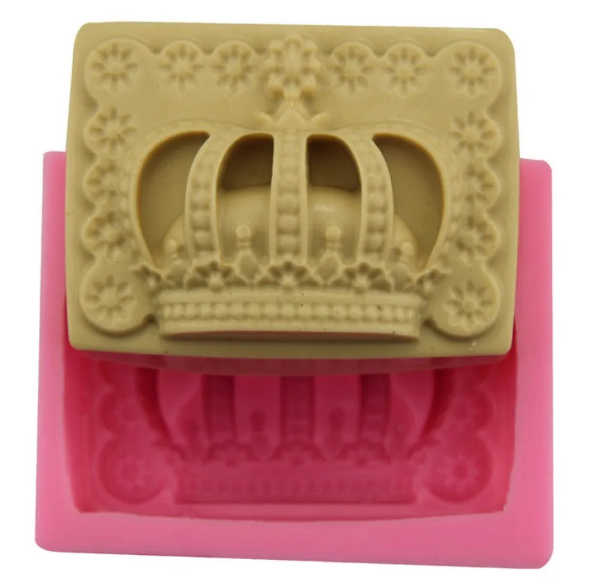 3D King Queen Crown Shape DIY Silicone Soap Mold 8.8*6.8*3.5CM DIY