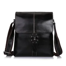New Men’s Luxury Brand Business Messenger Bag Genuine Cowhide Leather Shoulder Bag Male Small Briefcase with Zipper iPad Holder