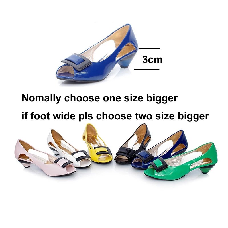 REAVE CAT Plus size 31-43 Small Wedge Peep toe Multi color Summer Women sandals Flower Patent Open toe Cone heels Casual Flats