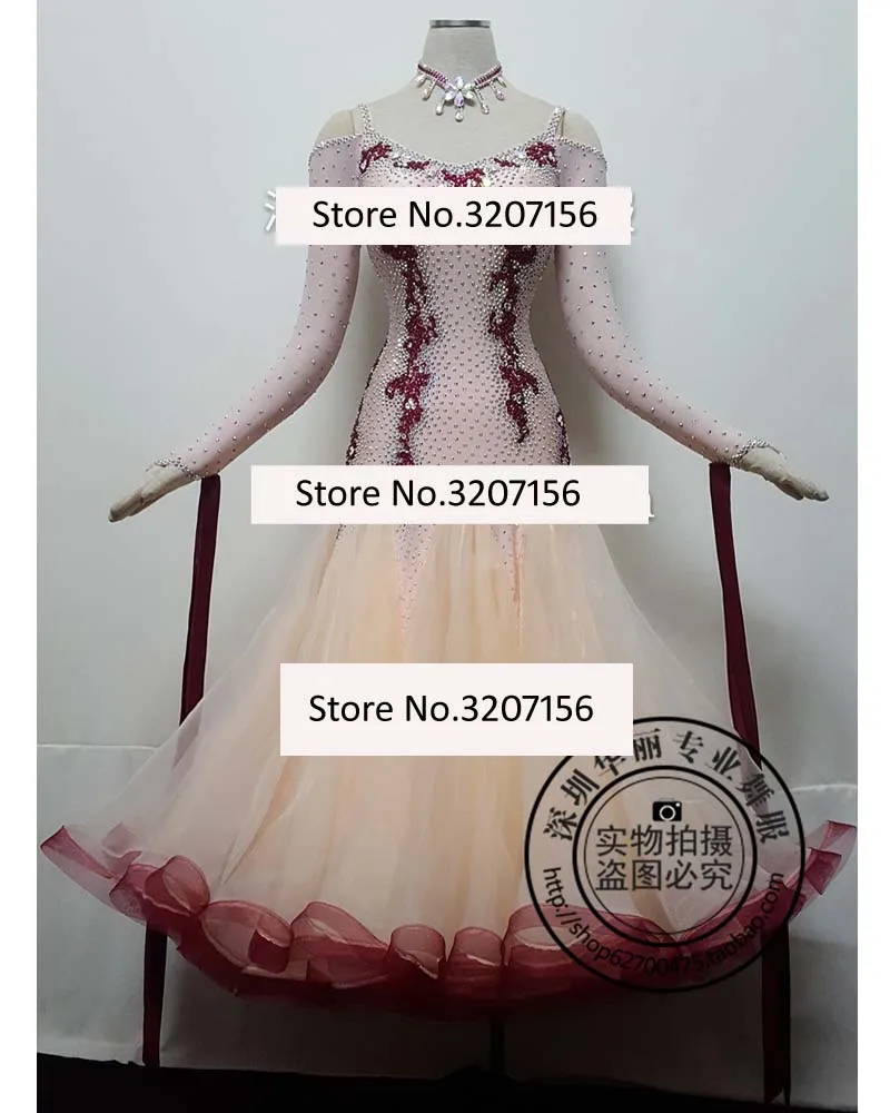 

Professional Womens Ballroom Dance Dresses Standard Waltz Flamenco Tango Competition Dress For Salsa Competition Costume