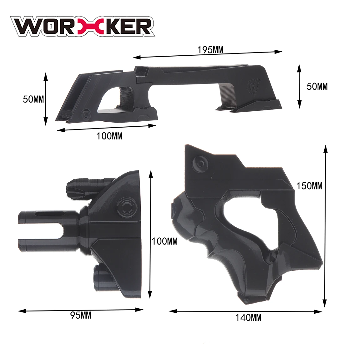 Рабочий F10555 3D печать № 193 гром тип передняя трубка комплект для Nerf Stryfe черный аксессуары для Nerf игрушка пистолет модификация