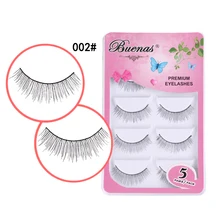 50 пар Buenas ручная работа накладные ресницы 002 натуральный хлопок накладные ресницы очень мягкие ресницы для наращивания 5 пар ресниц