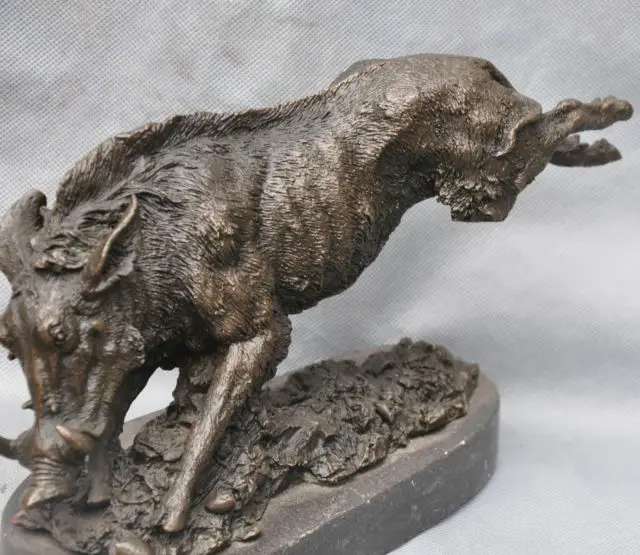 Бронзовые животные кабана свинка Sus Scrofa тире чудовище Искусство Скульптура