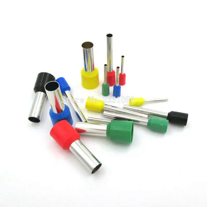 

100PCS/LOT E4012 Tube insulating Insulated terminals 4.0MM2 Cable Wire Connector Insulating Crimp Terminal Connector VE4012