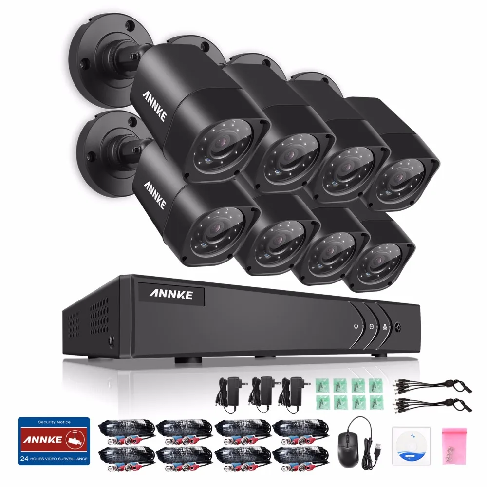 bilder für ANNKE 4 in 1 TVI CCTV Kit DVR 8 STÜCKE 1,0 MP 720 P Outdoor Home Überwachung Überwachungskamera-system KEINE HDD bilder für ANNKE 4 in 1 TVI CCTV Kit DVR 8 STÜCKE 1,0 MP 720 P Outdoor Home Überwachung Überwachungskamera-system KEINE HDD