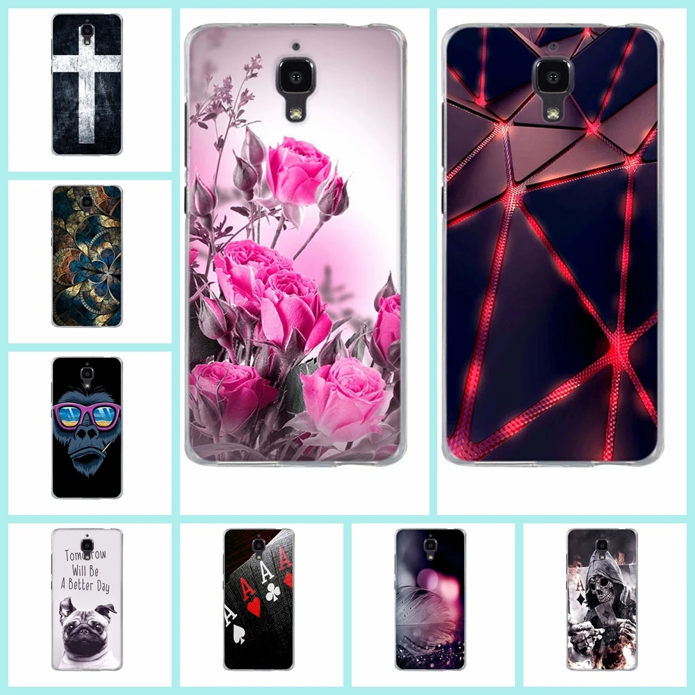 Super Quality Case For Xiaomi Mi4 Phone Printing Drawing Protect Back Cover xiaomi mi4 m4 PC Bag Capa Shell | Мобильные телефоны и