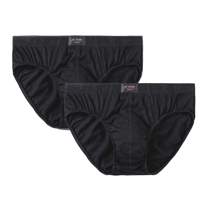 Мужские летние сексуальные трусы брифы из дышащего хлопка 2 шт. шорты для мужчин