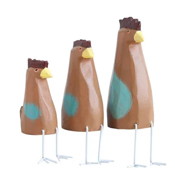 

Creative Wooden Three Chicken Animal Ornaments Handicrafts Multi-Function Home Living Room Bedroom Desktop Decoration Ornaments