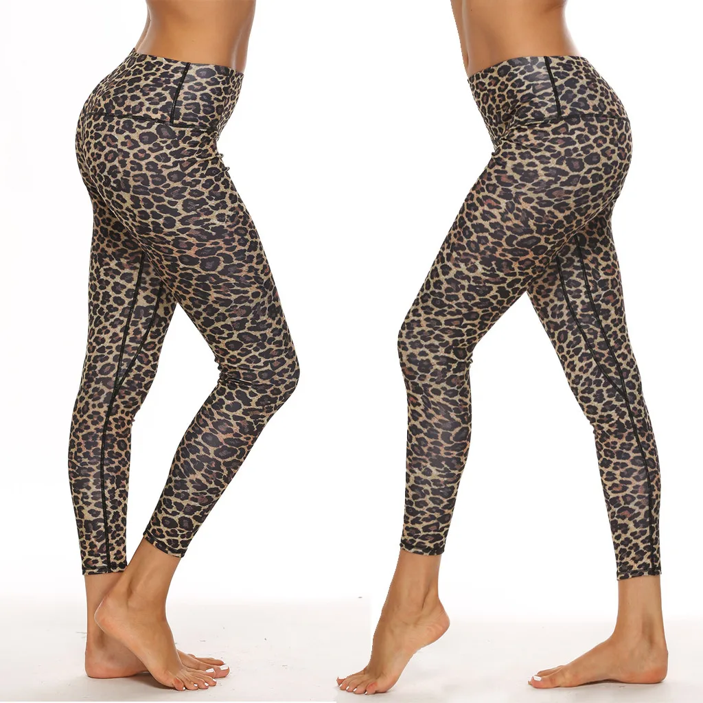 

Women Leopard Cheetah Print Leggings Pocket High Waist Casual Leggings Sportswear New Fitness Leggings Workout Running 7.12
