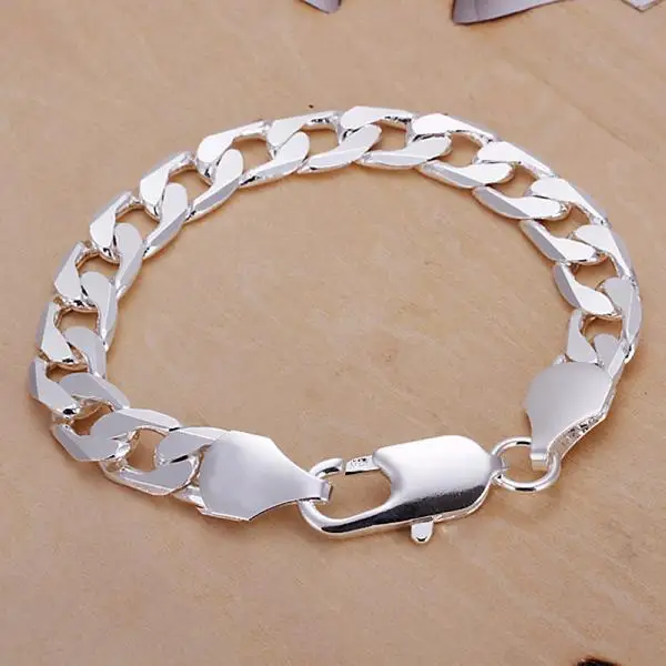 Fashion Silver Plated Bracelets 10mm 8inch 6 Style Male Models Fashion Silver Plated Bracelets 10mm 8inch 6 Style Male Models Bracelet For Mens Cool Free Shipping In Bangles From Jewelry Accessories On