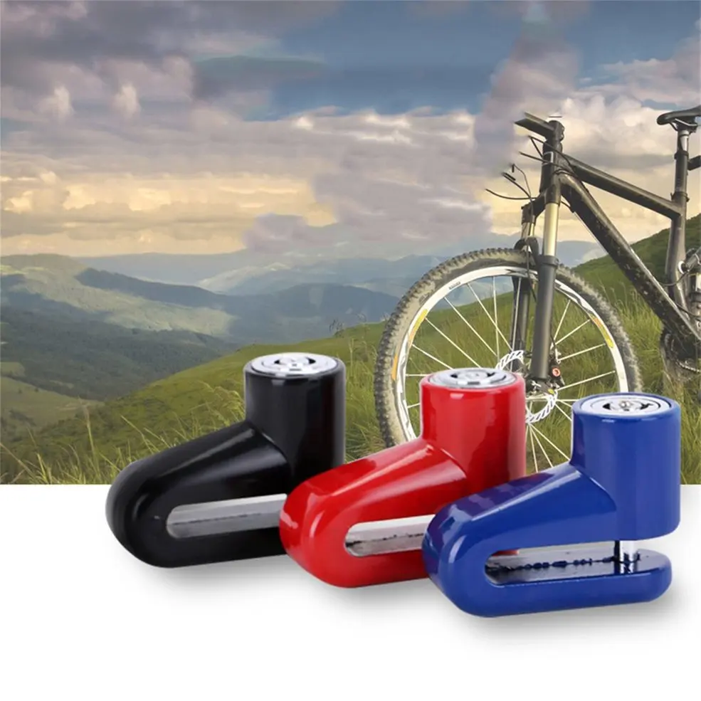 2 Keys Lock Brake Disc Bicycle Wheel Pressur Locks Bike Safety Mini Anti-Theft