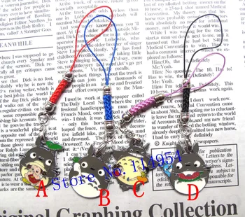 

Free shipping 50 Pcs My Neighbor Totoro Charms Pendants Lobster clasp lanyard keychains DIY Jewelry Making