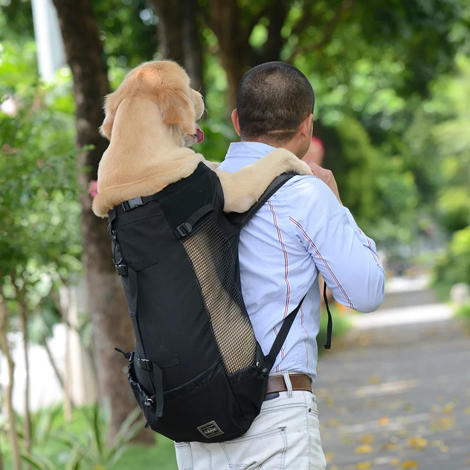 Сумка-переноска для собак, регулируемая сумка для больших собак, дорожные сумки для больших собак, дышащий рюкзак с изображением бульдога, товары для домашних животных