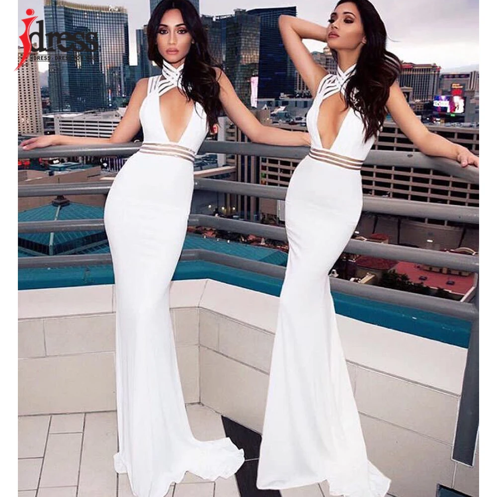 IDress Fashion Design Slim Red Black White Maxi Dress 2018 Off Shoulder Backless Bodycon Pencil Dress Sexy Evening Party Dresses (13)