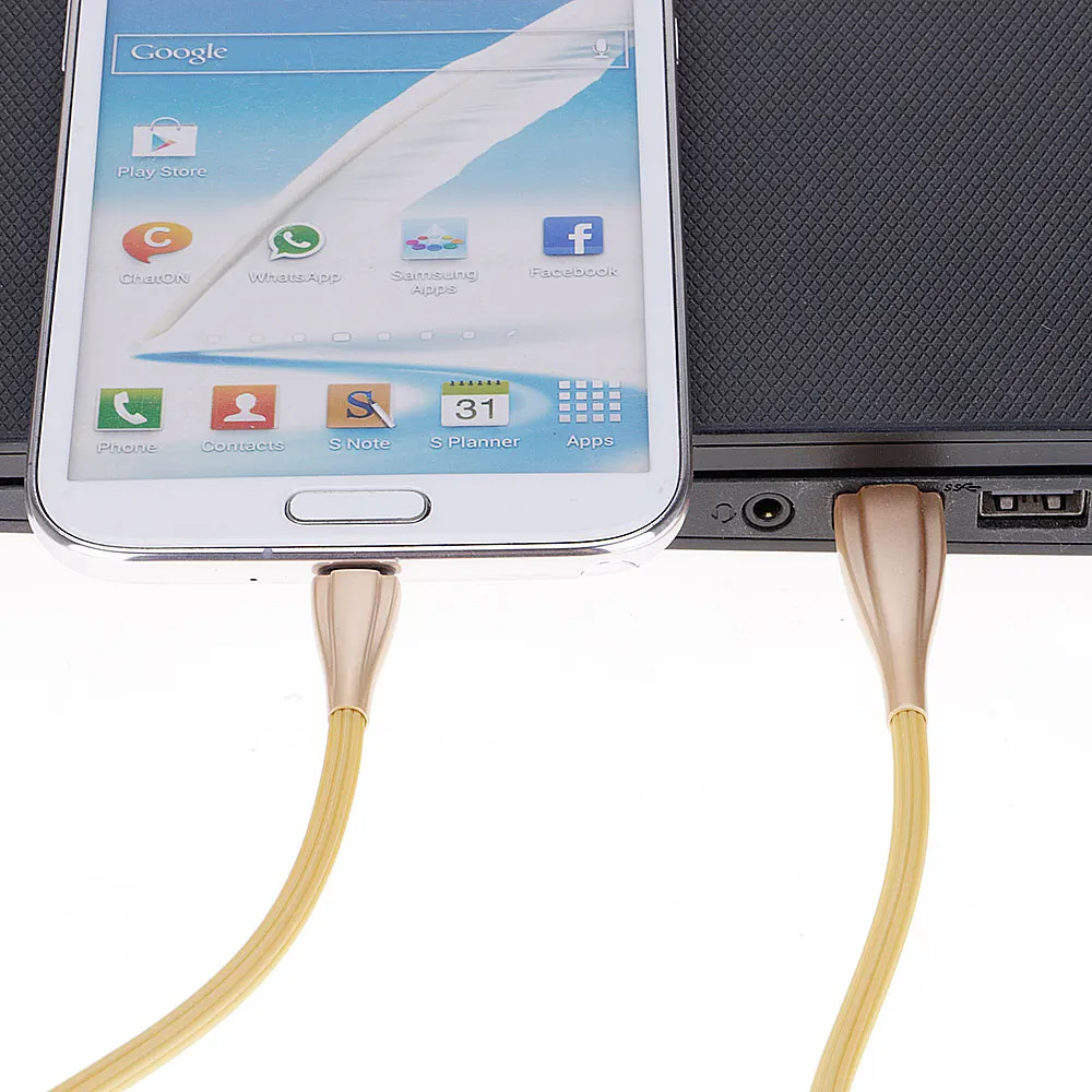 Chineon Micro USB Круглый лапша форма синхронизации данных зарядный кабель для samsung Galaxy Note 4 серый