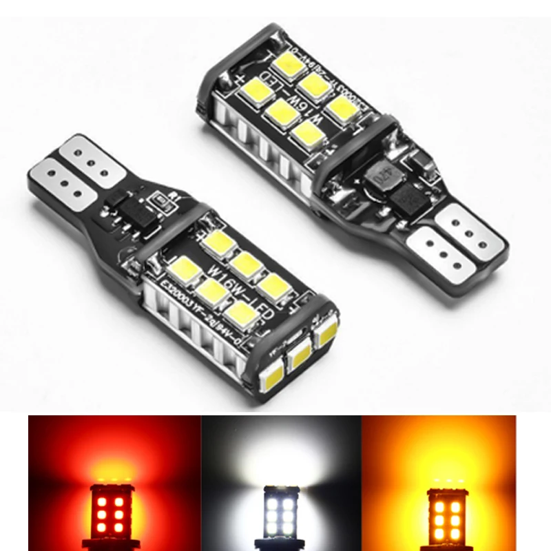 10 шт. Автомобильные светодиодные стоп светильник лы T15 W16W WY16W CANBUS 15 SMD