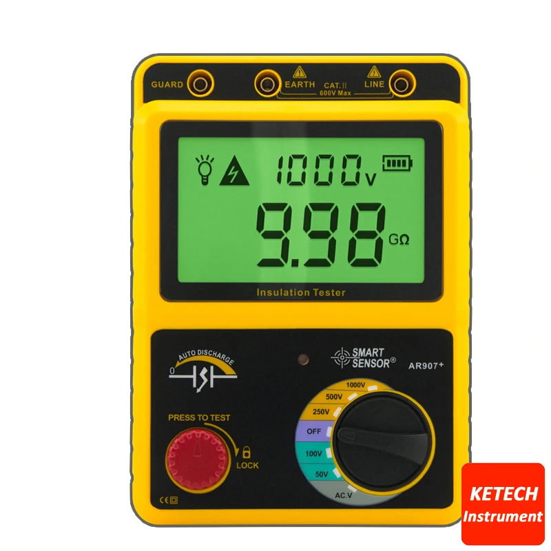 

Voltage Insulation Meter 1000V Digital Insulation Resistance Tester Digital Megger AR907