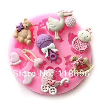 

Free shipping Osprey Trojan baby mold fondant Cake decoration molds100% Food grade material No.si384